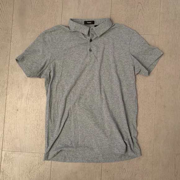Theory Gray Polo Shirt - Picture 1 of 4